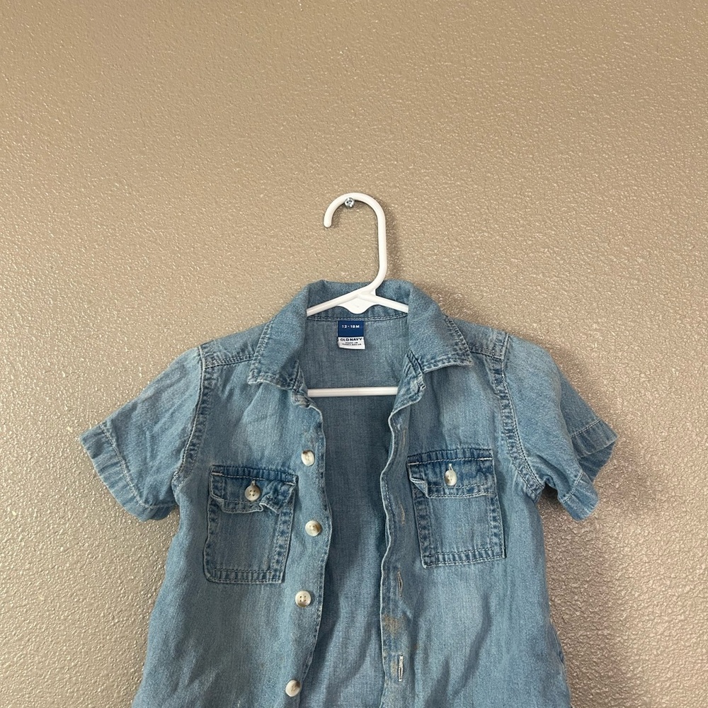 Old Navy Light Blue Denim Shirt